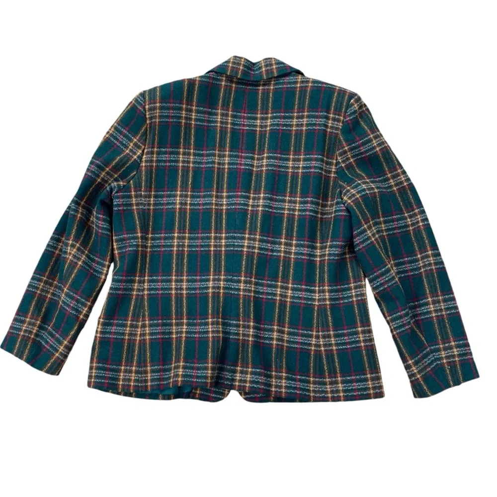 Vintage woman’s Leslie Fay Sportswear plaid blazer size 18 - Picture 4 of 4
